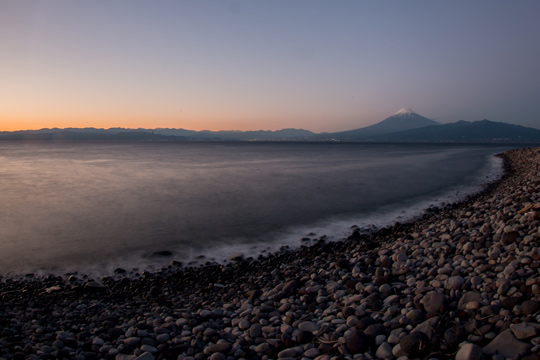 大瀬崎の海と富士山