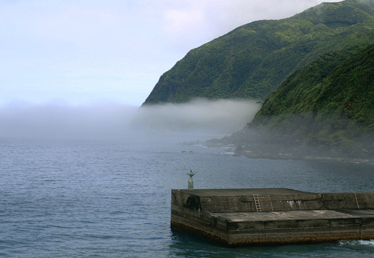 冷水塊ならではの海岸の風景