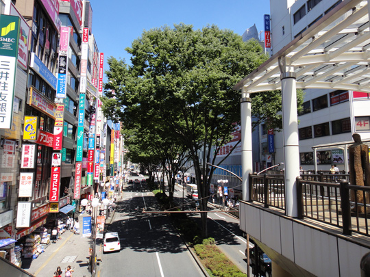 8月の立川北口駅前大通り