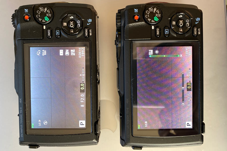 TG-6とTG-5の裏面