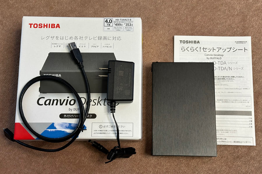 Buffalo 東芝製 Canvio 外付HDD HD-TDA4U3-B